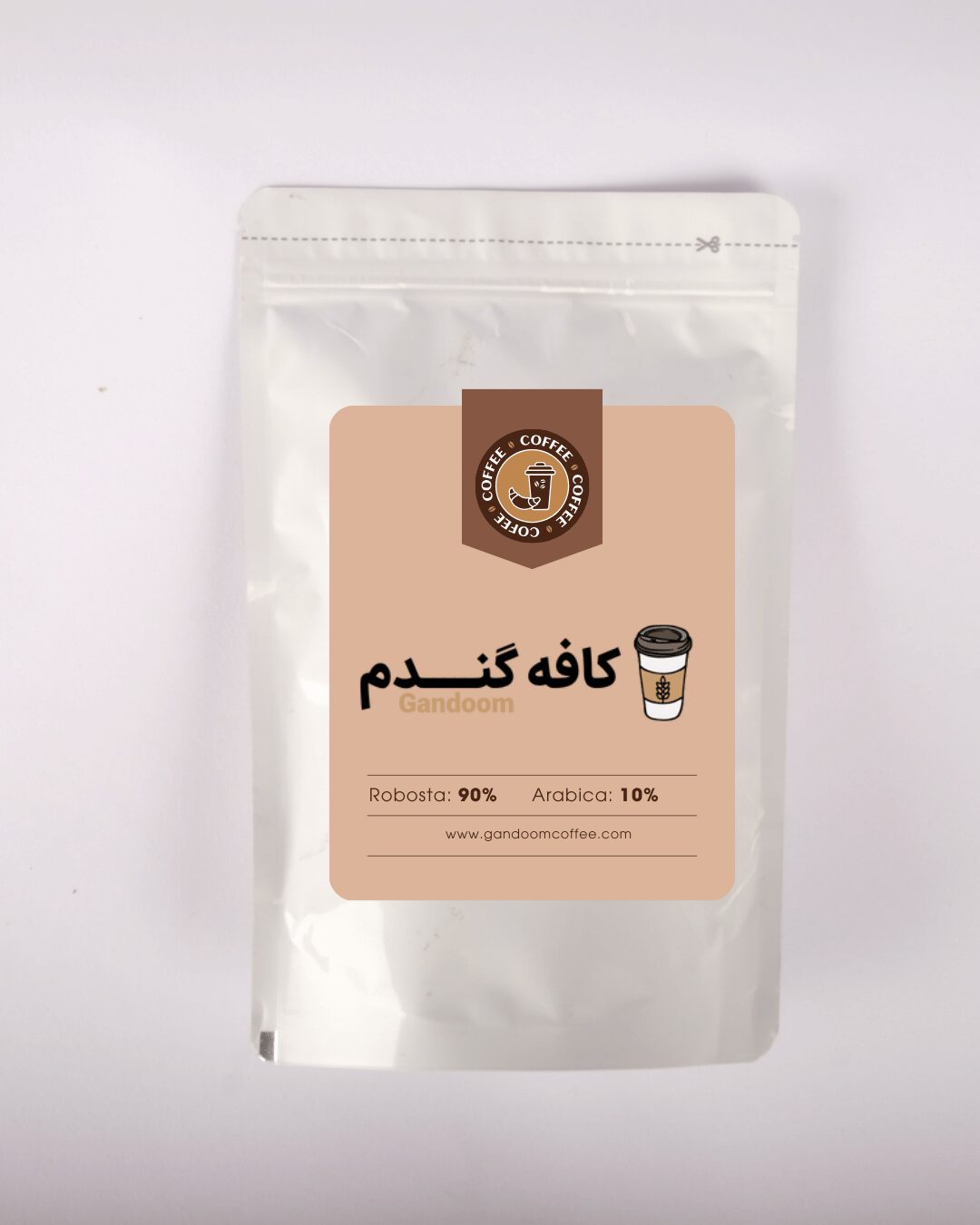 Brown and White Minimalist Packaging Coffee Mockup Instagram Post (11) قهوه ترکیبی 10% عربیکا - 90% روبوستا - تصویر 1